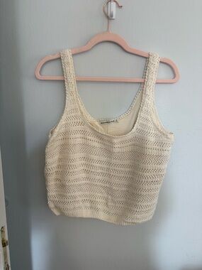 Abercrombie & Fitch Cream Crochet Tank